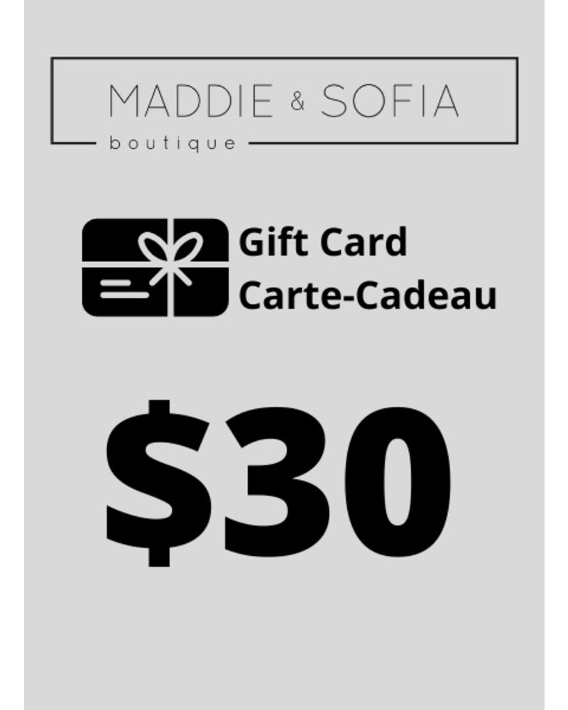 Carte-cadeau 30$