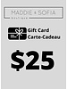 Carte-cadeau 25 $