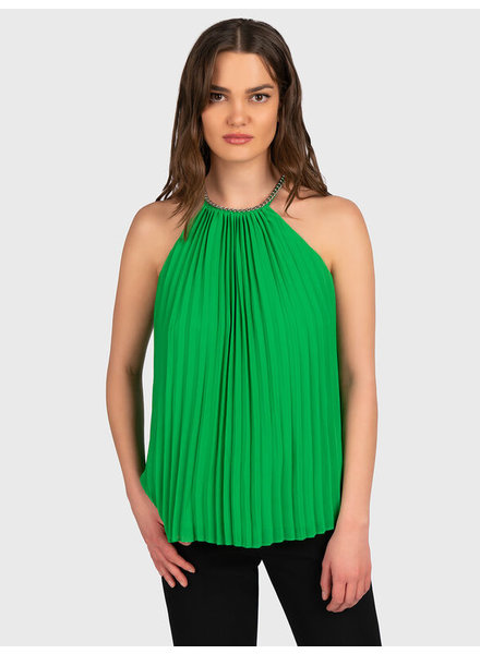 Michael Kors Pleated Georgette Chain Top MR340G17R3