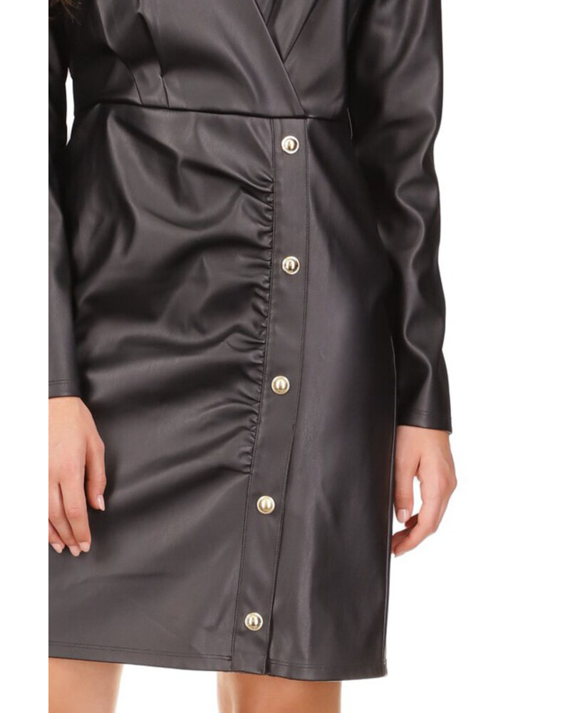 Michael Kors Robe en simili cuir MF31QVD8F