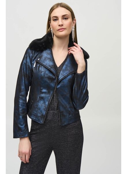 Joseph Ribkoff Blouson en suède métallisé 244918