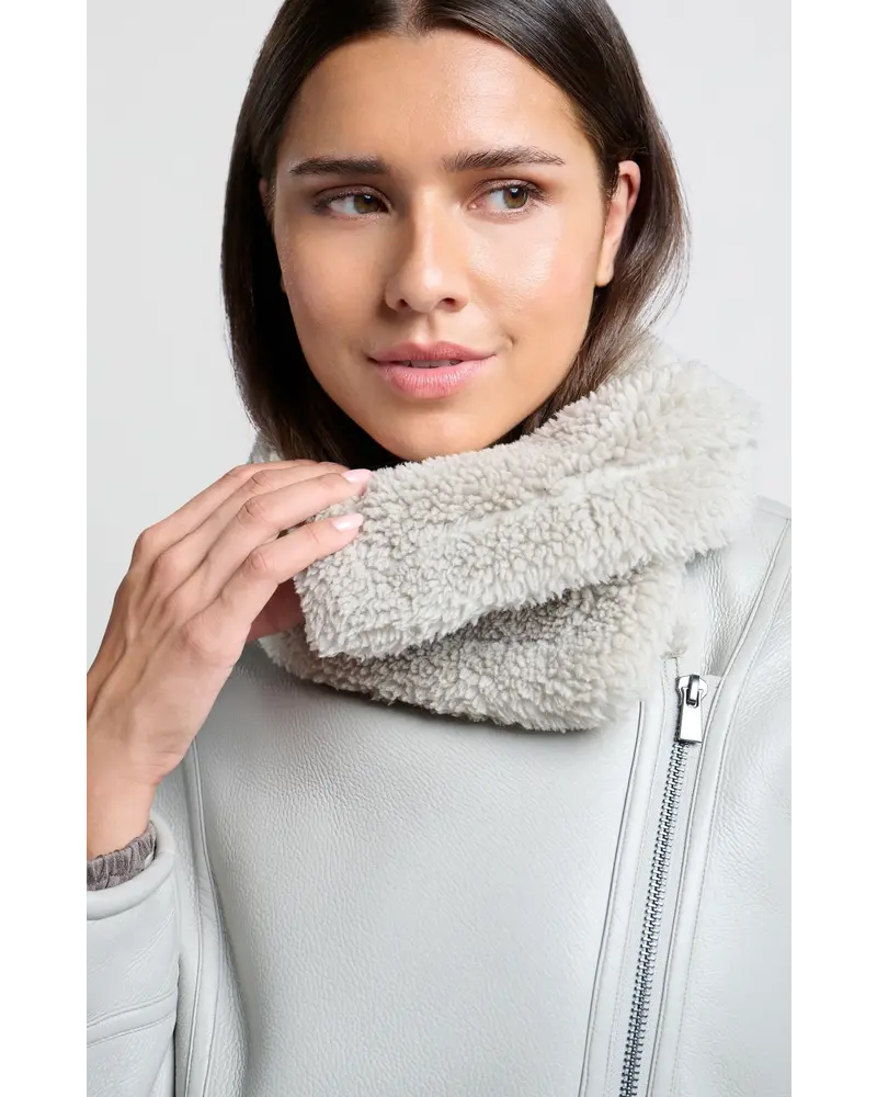 Yaya Manteau simili cuir d’agneau 001038