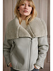 Yaya Manteau simili cuir d’agneau 001038