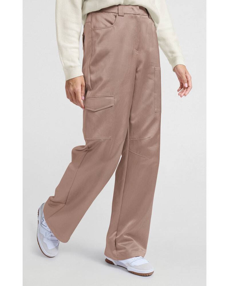 Yaya Pantalon Cargo Satiné 01301176