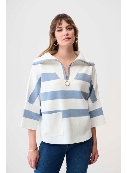 Joseph Ribkoff Sweater with Zipped Collar 261983