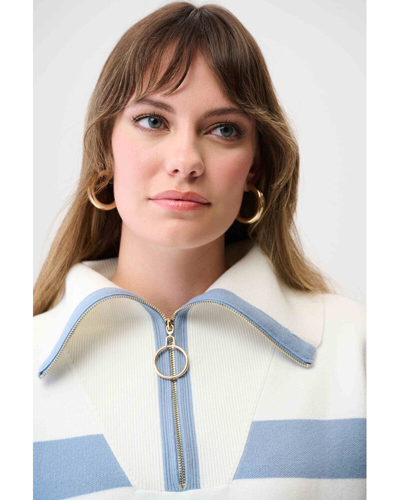 Joseph Ribkoff Sweater with Zipped Collar 261983