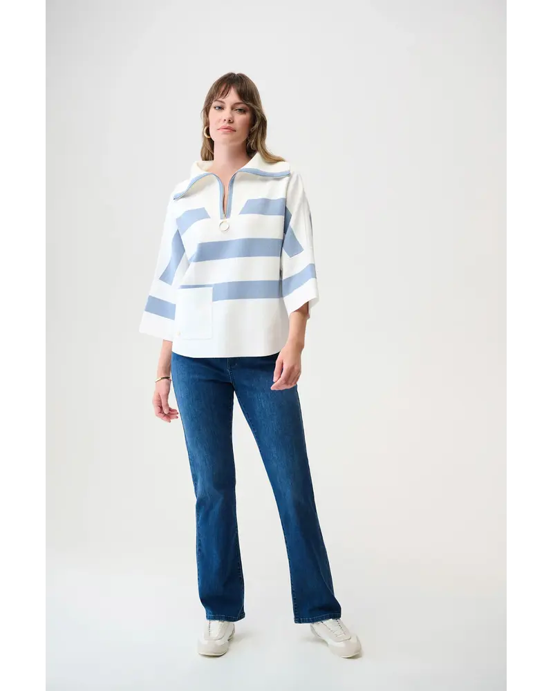 Joseph Ribkoff Sweater with Zipped Collar 261983