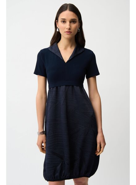 Joseph Ribkoff Pleated Satin Dress 261016