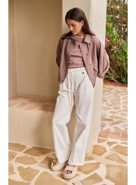 Yaya Yaya- Wide leg trousers with drawcord