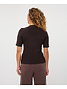 Esqualo Rhinestone Rib Knit T-Shirt F2602539