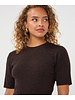 Esqualo T-shirt en jersey côtelé avec strass F2602539