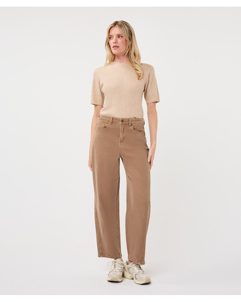 Esqualo T-shirt en jersey côtelé avec strass F2602539