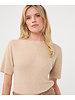 Esqualo Rhinestone Rib Knit T-Shirt F2602539