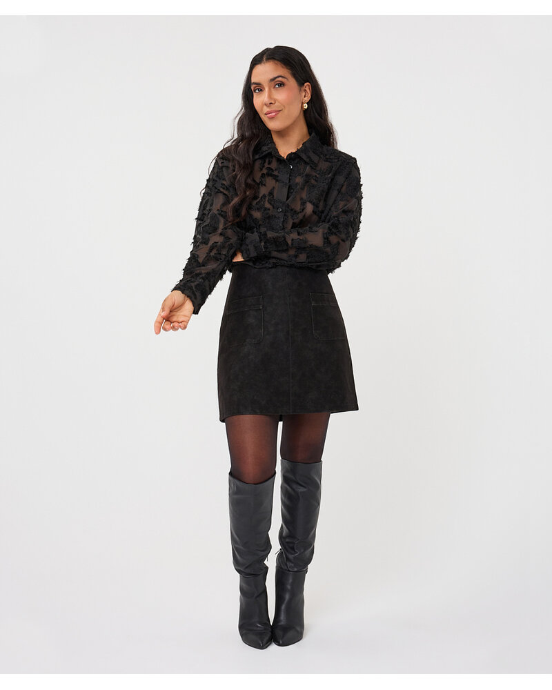 Esqualo Flocked Blouse F2615508