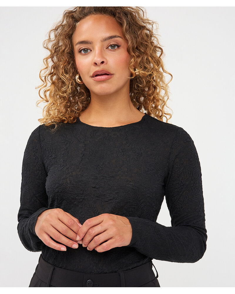 Esqualo Lace Long Sleeve Tee F2630506