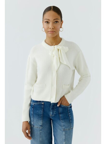 Oui Cardigan avec foulard satiné