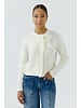 Oui Knit Cardigan with Satin Scarf