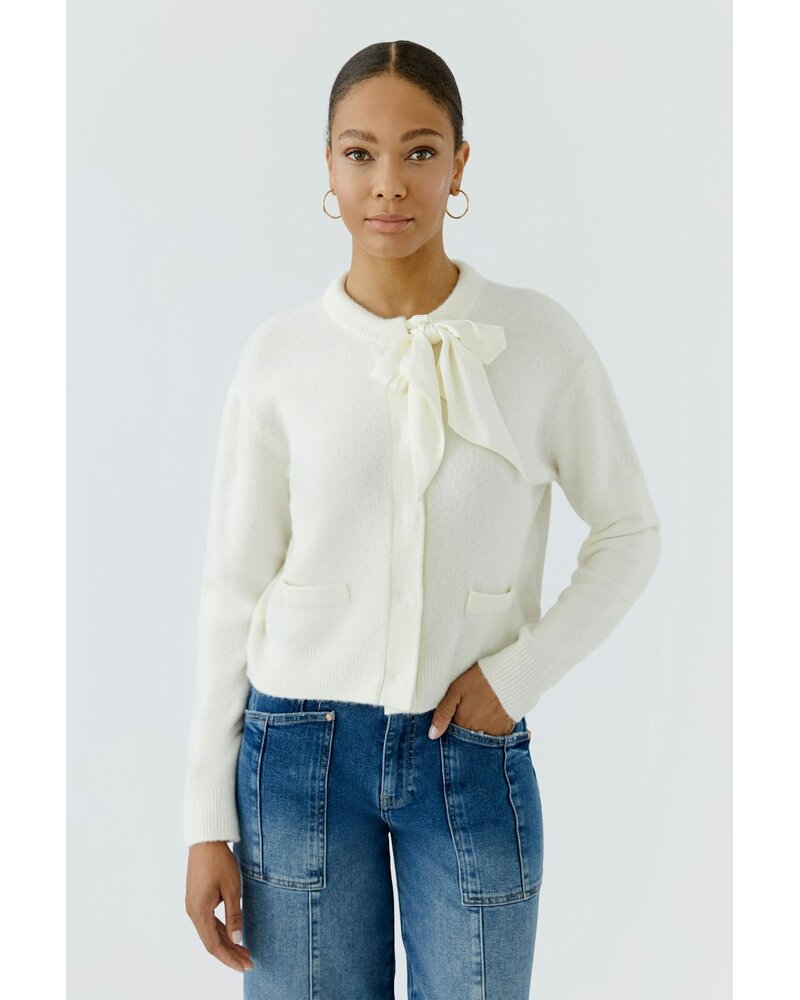 Oui Cardigan avec foulard satiné