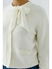 Oui Knit Cardigan with Satin Scarf
