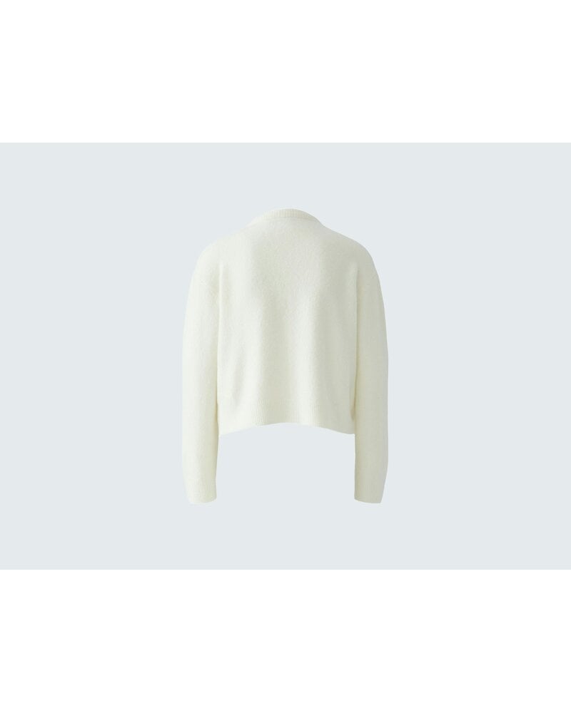 Oui Knit Cardigan with Satin Scarf
