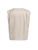 Yaya Sleeveless top with shoulder pleats