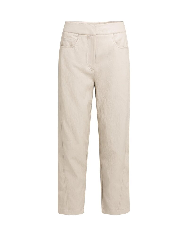 Yaya Pantalon coupe carotte en faux cuir
