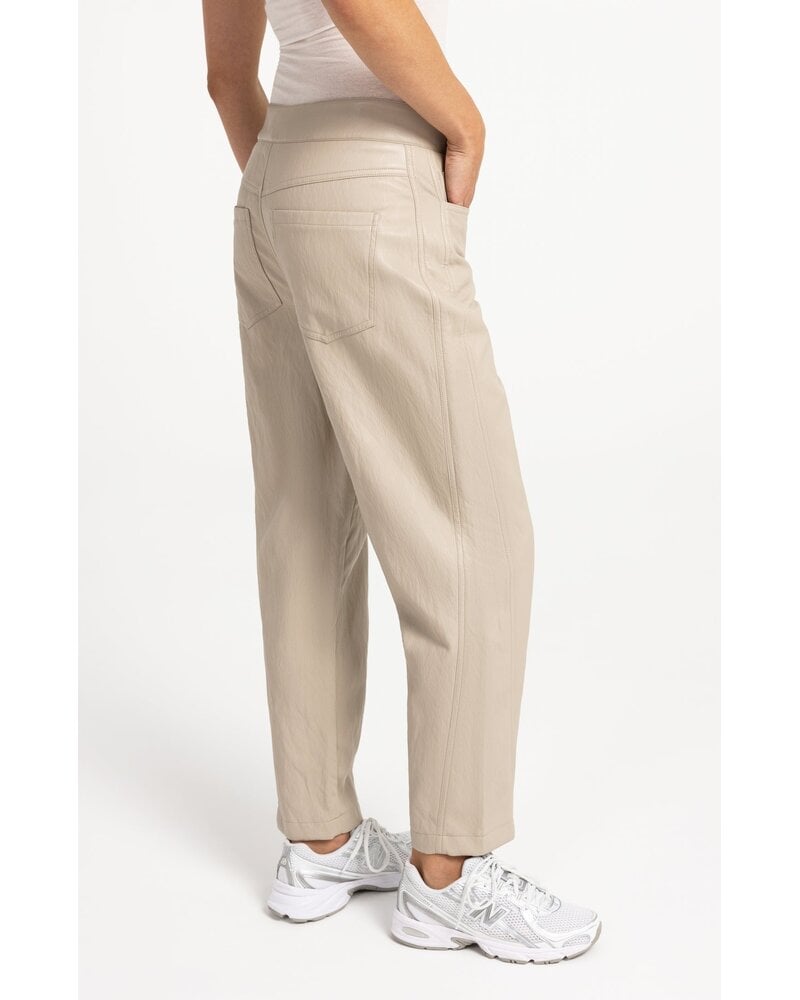 Yaya Faux leather carrot fit trousers