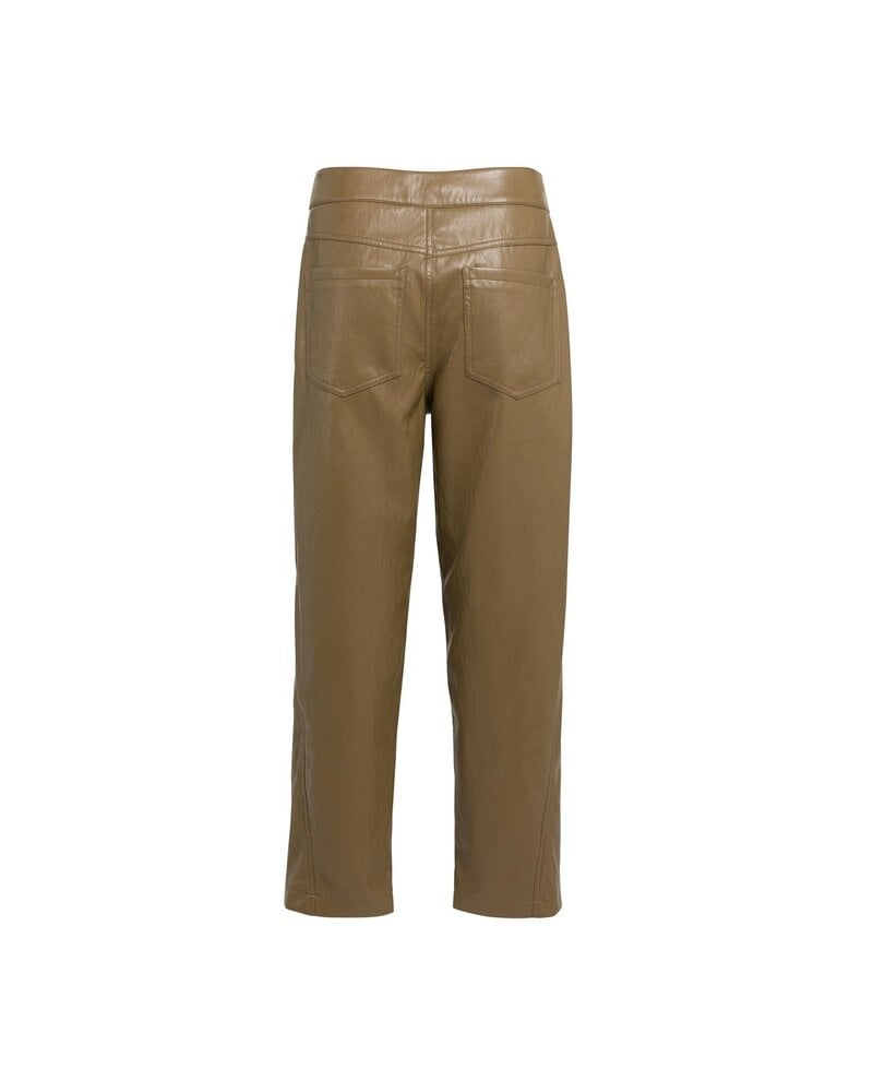 Yaya Pantalon coupe carotte en faux cuir