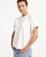 Yaya T-shirt avec détail plissé sur l'épaule
