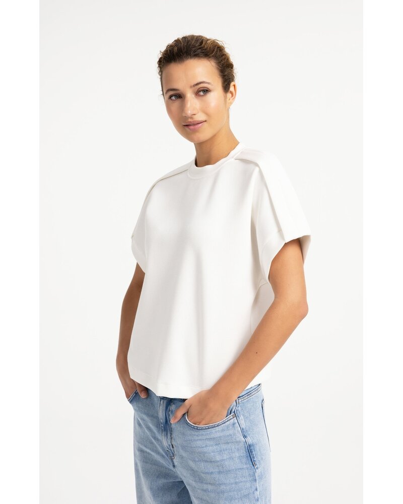 Yaya T-shirt avec détail plissé sur l'épaule