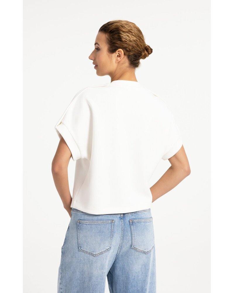 Yaya T-shirt avec détail plissé sur l'épaule