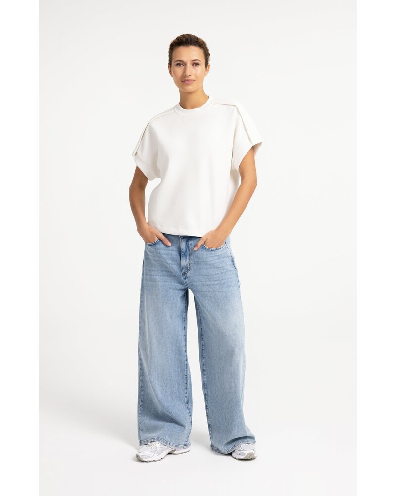 Yaya T-shirt avec détail plissé sur l'épaule