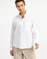 Yaya Oversized cotton blouse