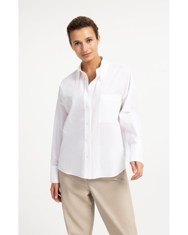 Yaya Oversized cotton blouse
