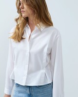 Yaya Poplin blouse with adjustable waist