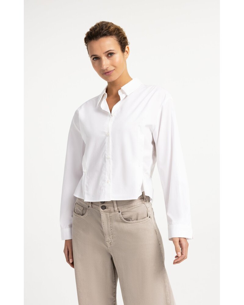 Yaya Chemise popeline avec taille ajustable