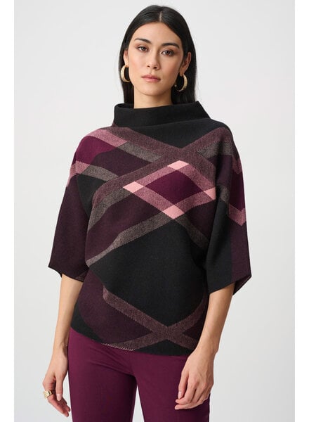 Joseph Ribkoff Funnel Neck Printed Sweater-263947