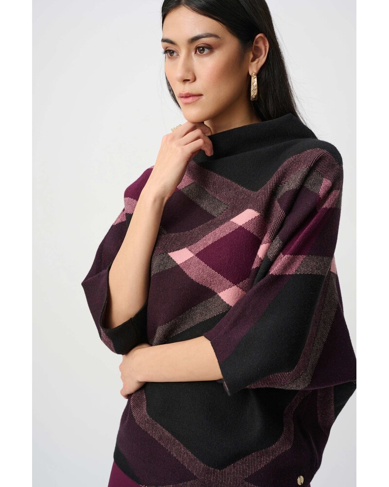 Joseph Ribkoff Funnel Neck Printed Sweater -263947