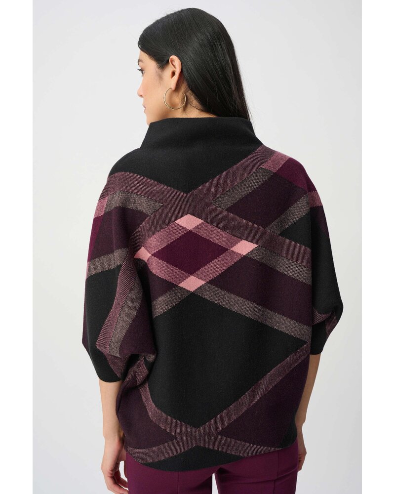 Joseph Ribkoff Funnel Neck Printed Sweater -263947