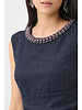 Joseph Ribkoff Robe bouclé avec bordure en perles-263092