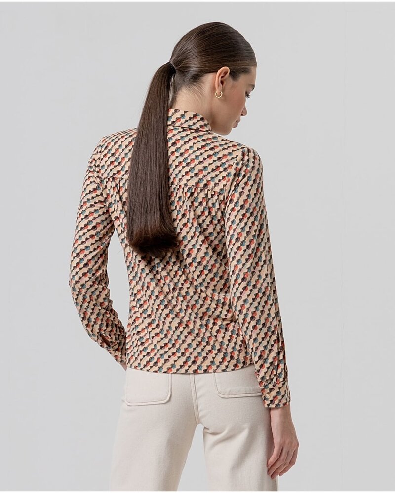 Surkana Geo Print Shirt-Cava113