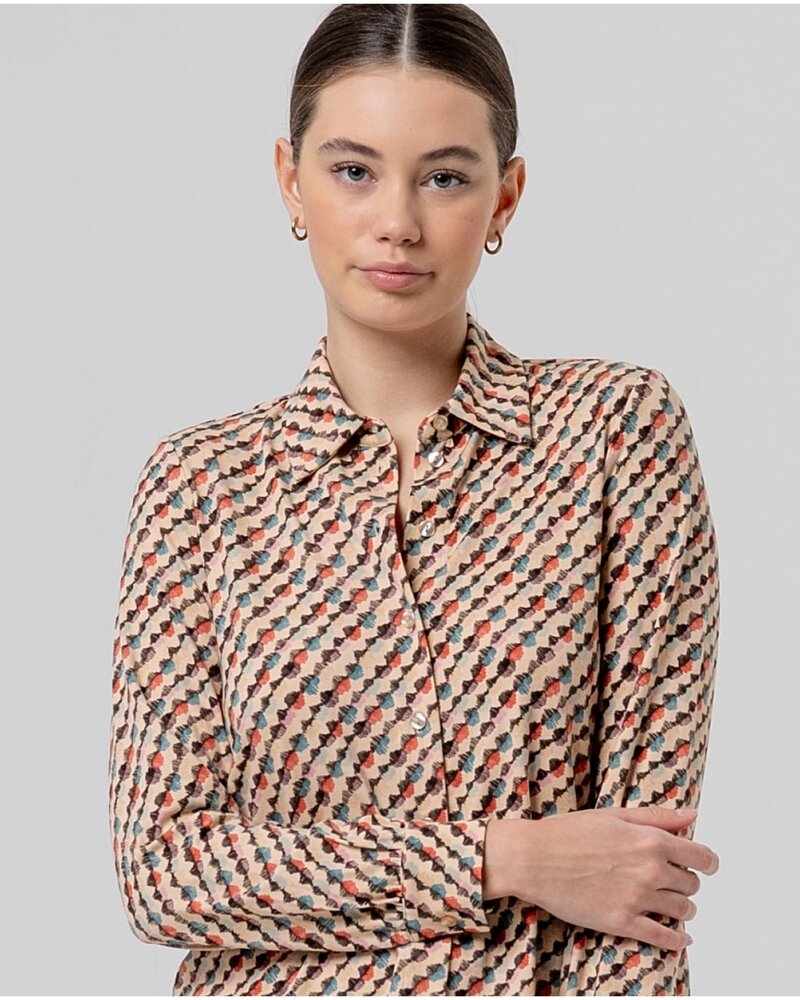 Surkana Geo Print Shirt-Cava113
