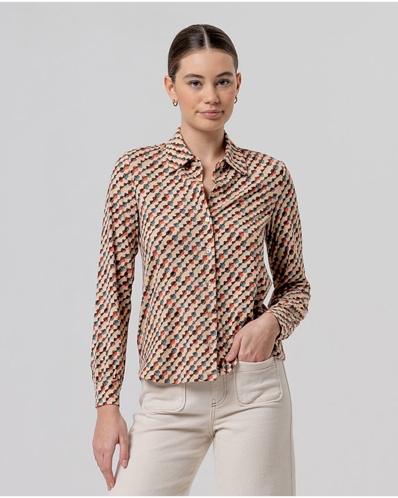 Surkana Chemise à imprimé géo-Cava113