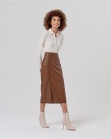 Surkana Jupe en faux cuir -Capu622