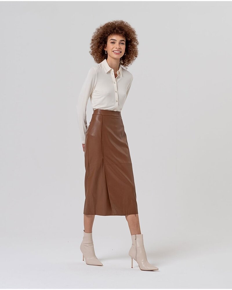 Surkana Faux Leather Pencil Skirt -Capu622