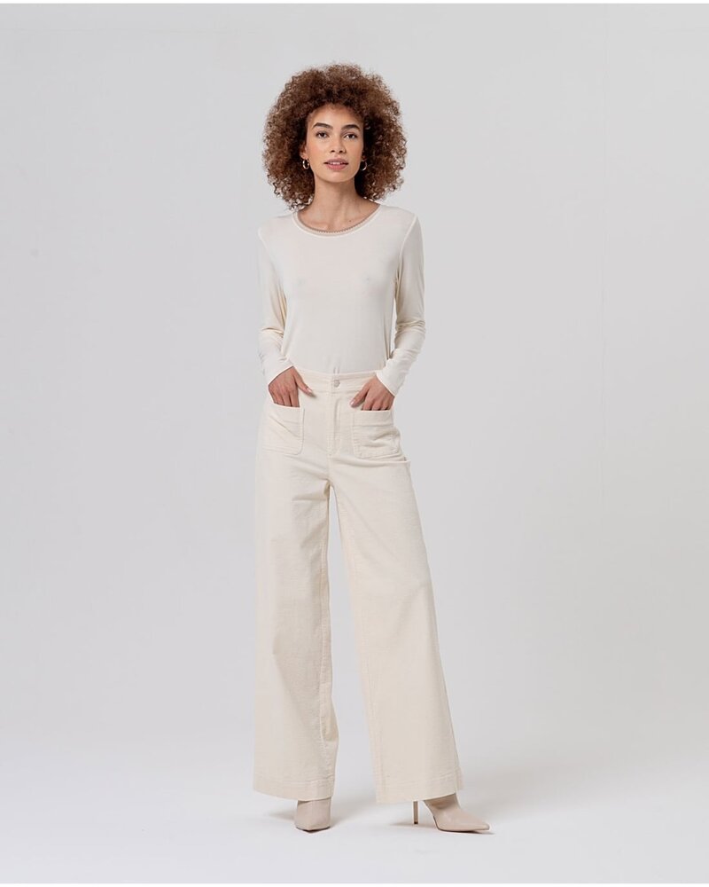 Surkana Pantalon à jambe larges en velours côtelé -Tass523
