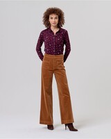 Surkana Pantalon à jambe larges en velours côtelé -Tass523