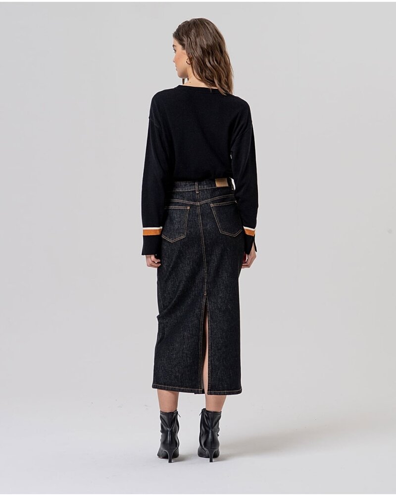Surkana Midi Denim Skirt -Baje624