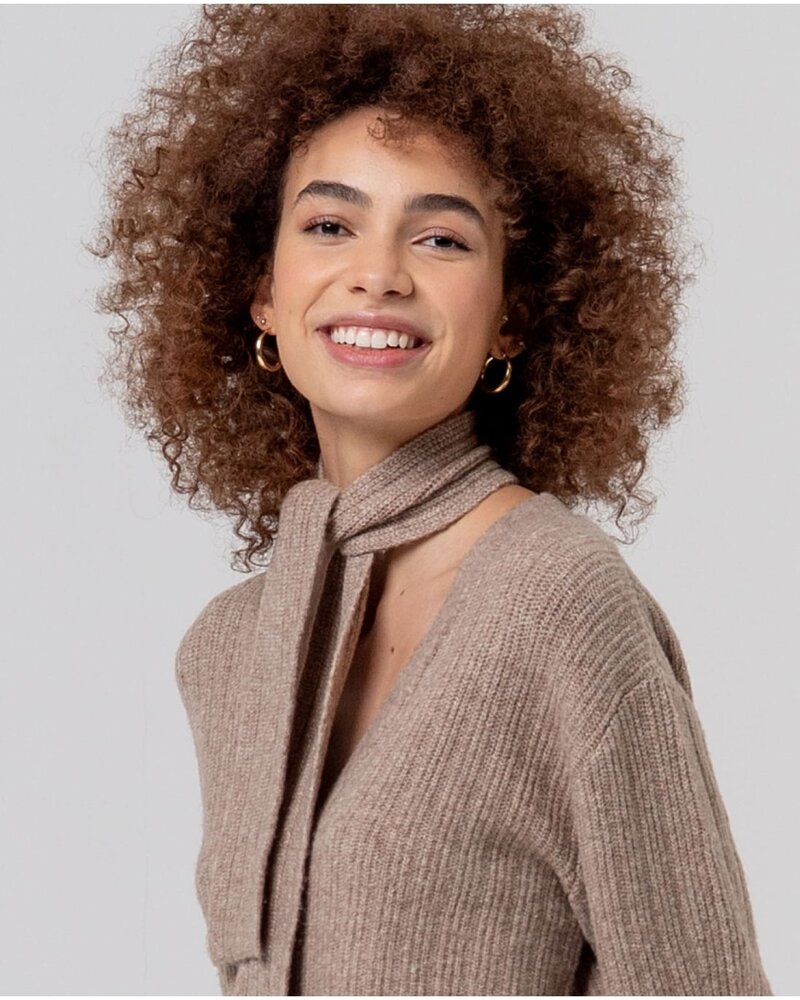 Surkana Cardigan avec foulard amovible-Bazu333