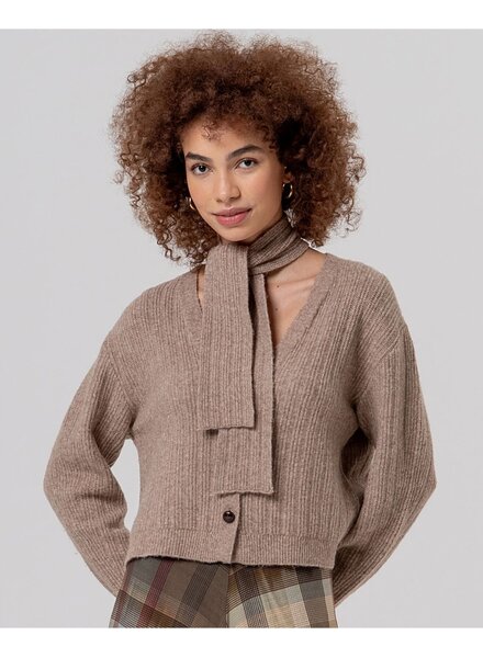 Surkana Cardigan with Removable Scarf-Bazu333